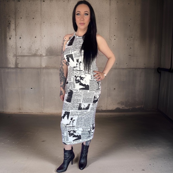 NEW Maxi dress fitted dresses rockabilly punk goth sexy fitted dresses - Picture 1 of 4